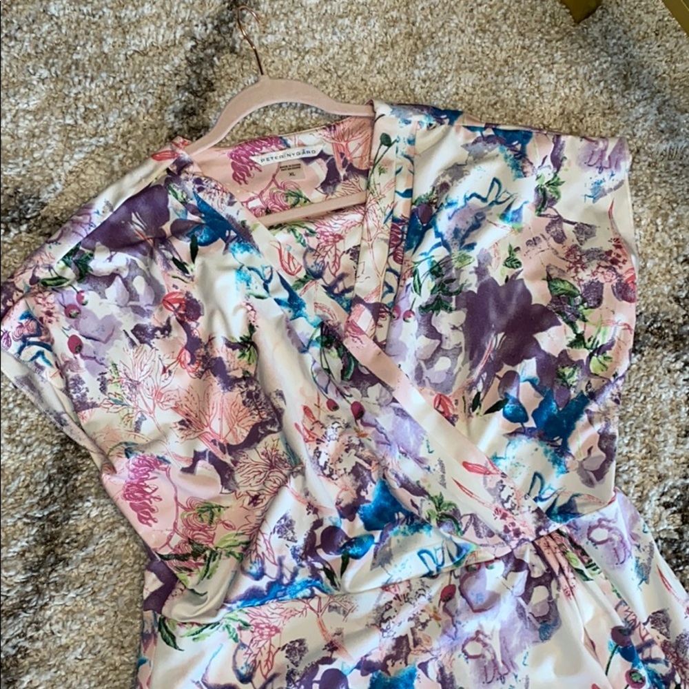 Floral Faux Wrap Dress